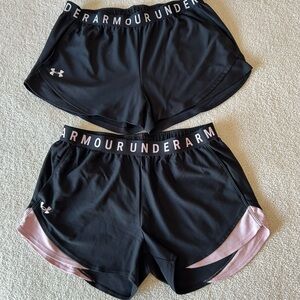 Under Armour Women's Black and Pink Shorts bundle